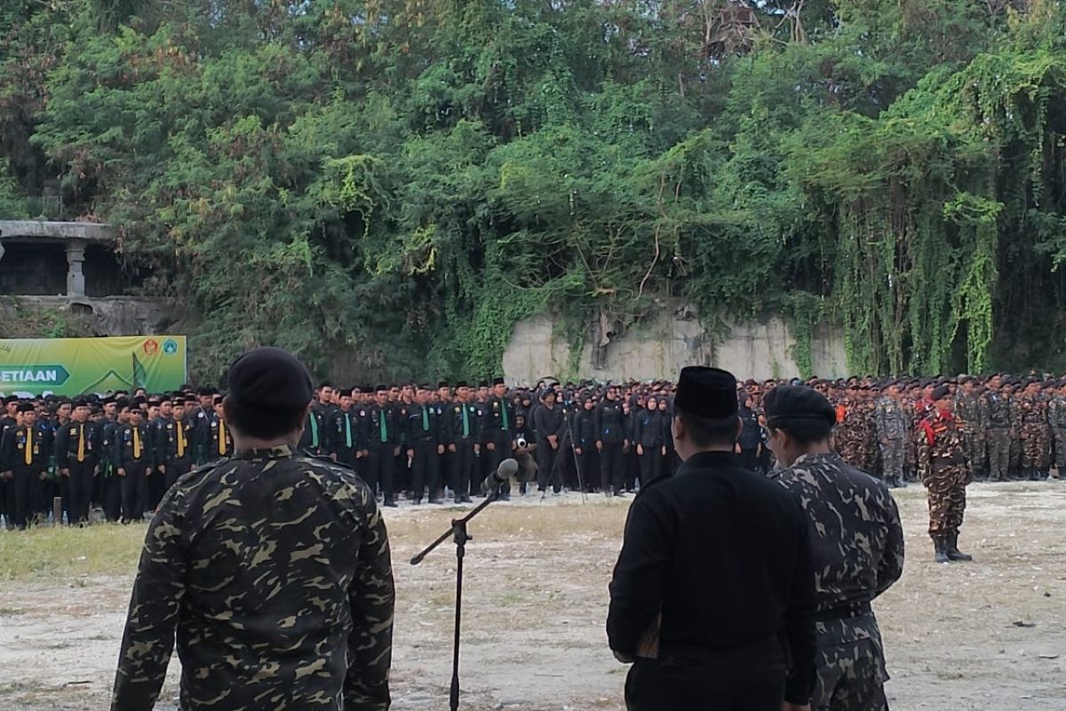 Ribu anggota Banser NU gelar Apel Kesetiaan NKRI di Padanggalak-Bali