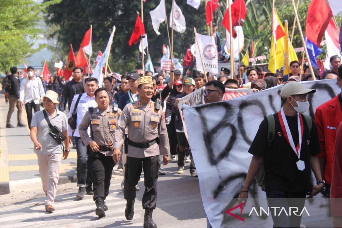 Kapolresta Bandarlampung sebut aksi tolak revisi UU pilkada berjalan damai