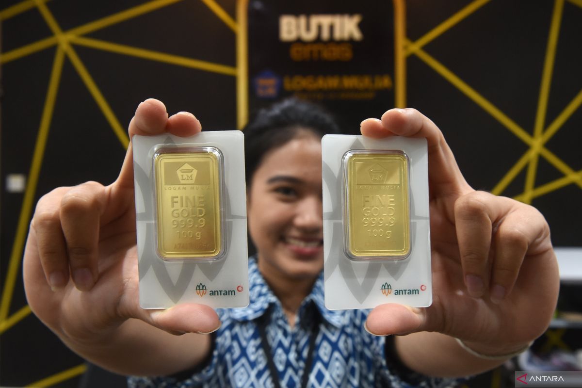 Harga emas Antam Rabu naik lagi