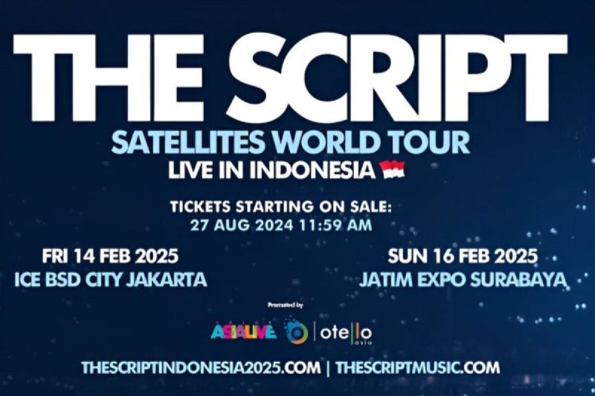 Cek harga tiket konser The Script di Jakarta dan Surabaya