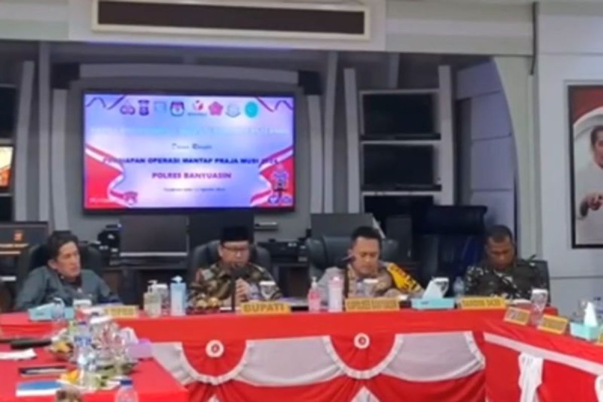 Pj Bupati Banyuasin hadiri rapat Operasi Mantap Praja Musi 2024