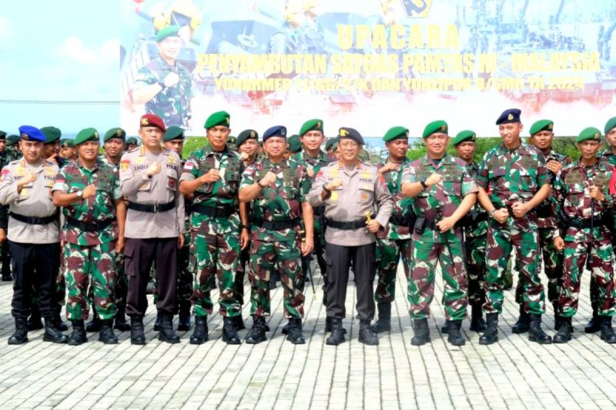 Kapolda Kaltara hadiri Upacara Penyambutan Satgas Pamtas RI-Malaysia