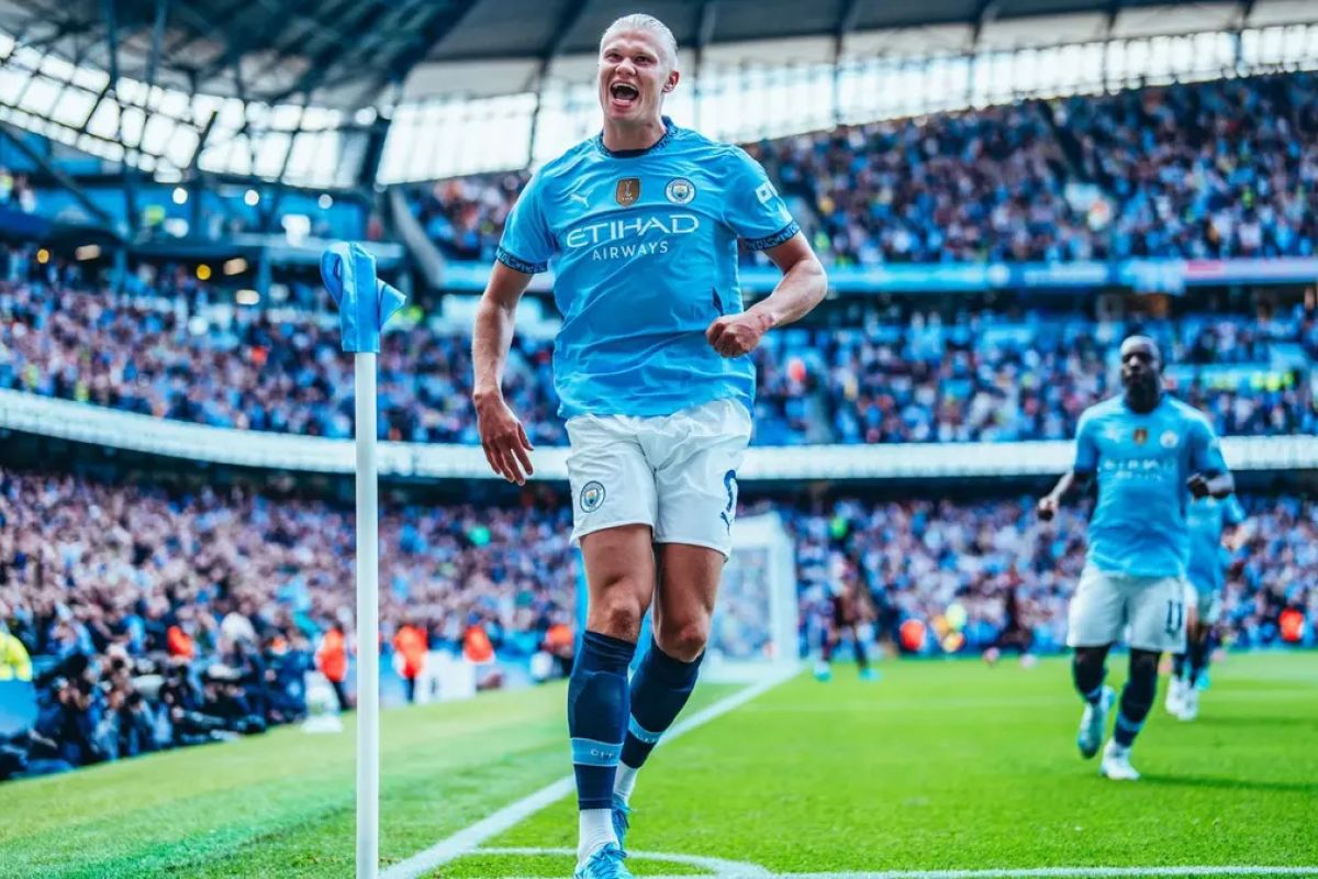 Manchester City kalahkan Ipswich 4-1, Haaland cetak hattrick