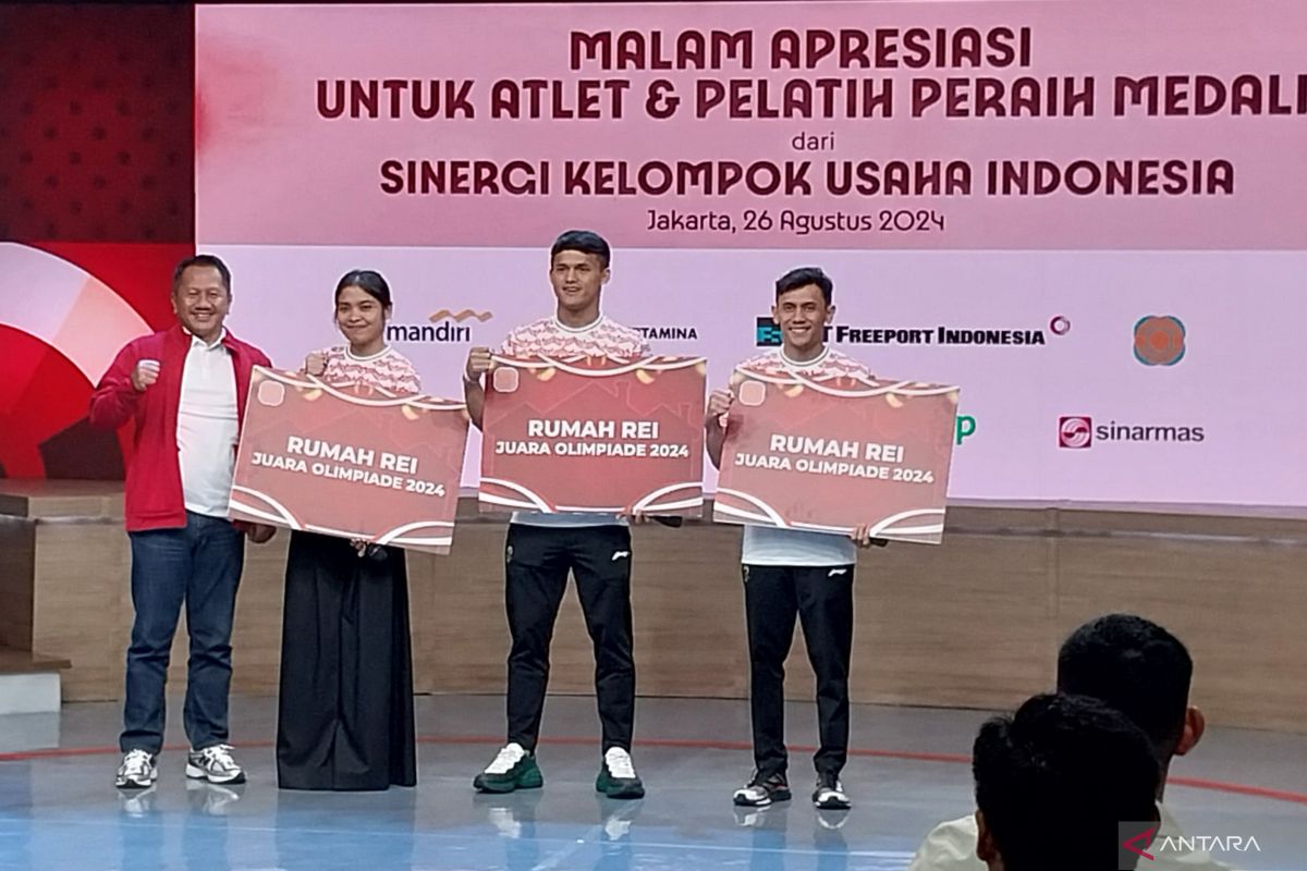 Tiga atlet peraih medali Olimpiade Paris dapat hadiah rumah