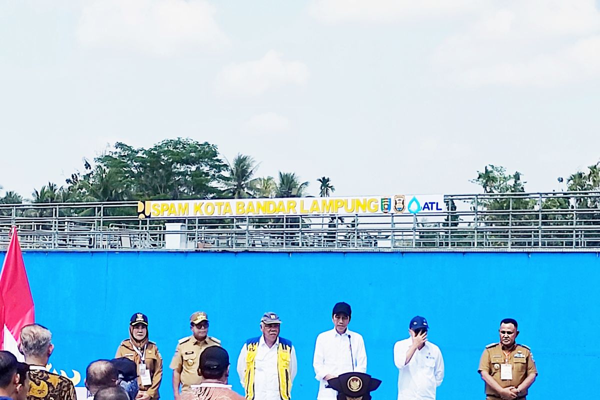 Presiden Jokowi sebut air SPAM Bandarlampung sangat bersih