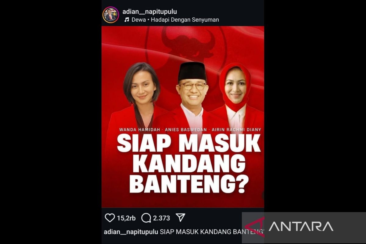 Adian Napitupulu membantah unggah foto Anies Baswedan kenakan jas merah