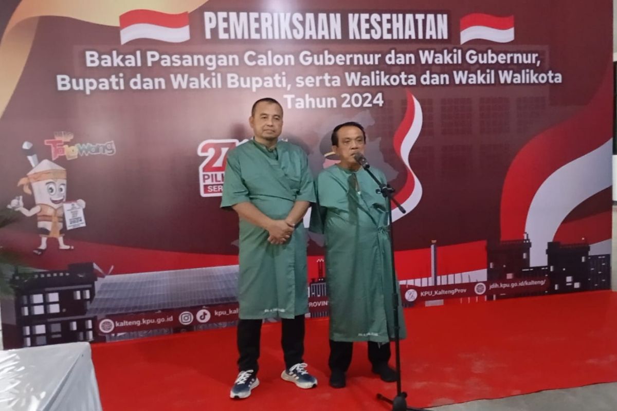 Pasangan bakal calon Pilkada Kalteng ikuti pemeriksaan kesehatan