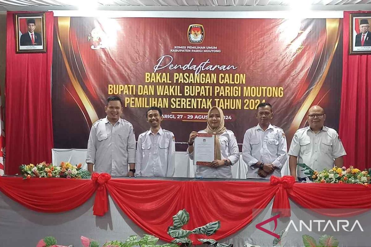 KPU Parigi terima lima berkas pendaftaran bakal calon kepala daerah