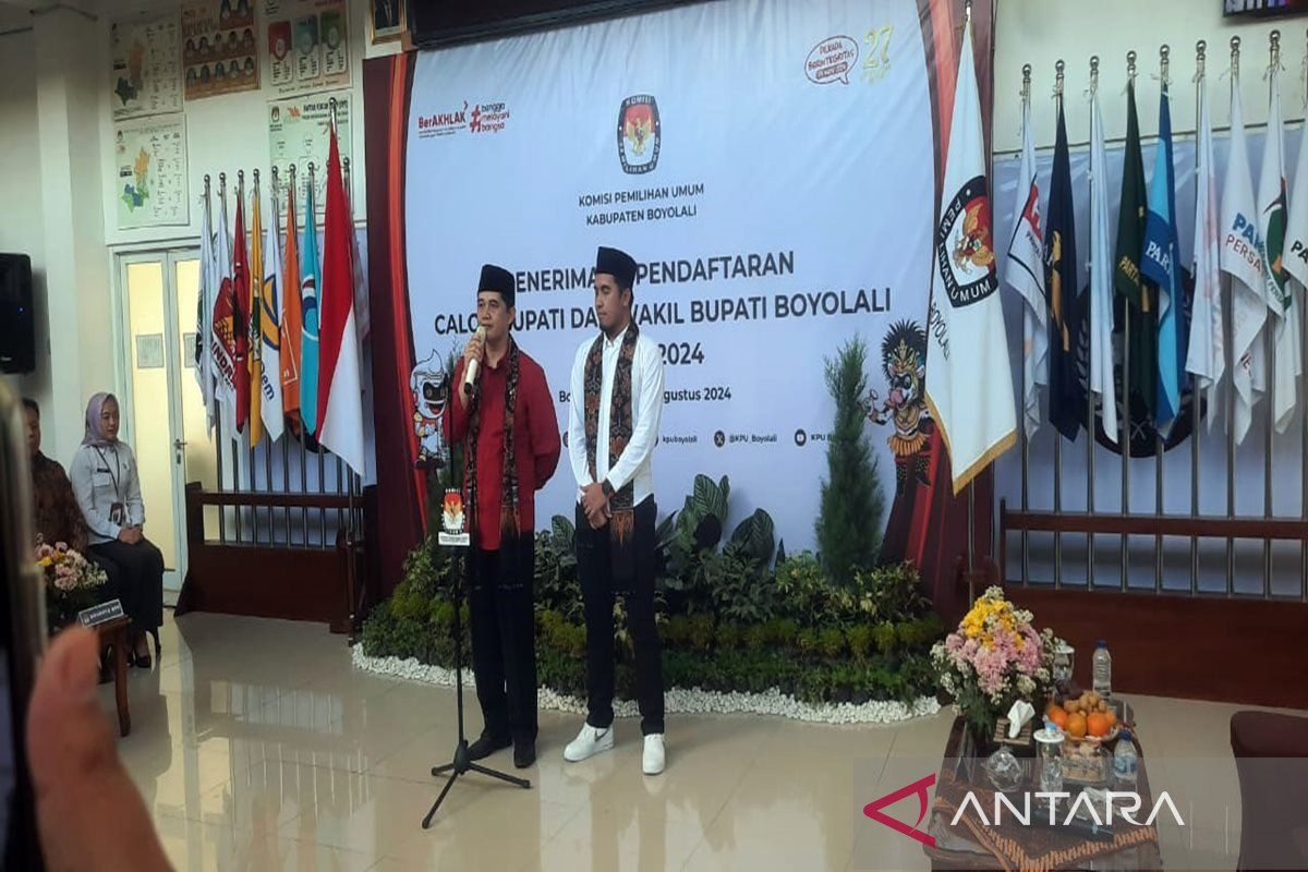 KPU Kabupaten  Boyolali terima pendaftar kedua bapaslon Pilkada 2024