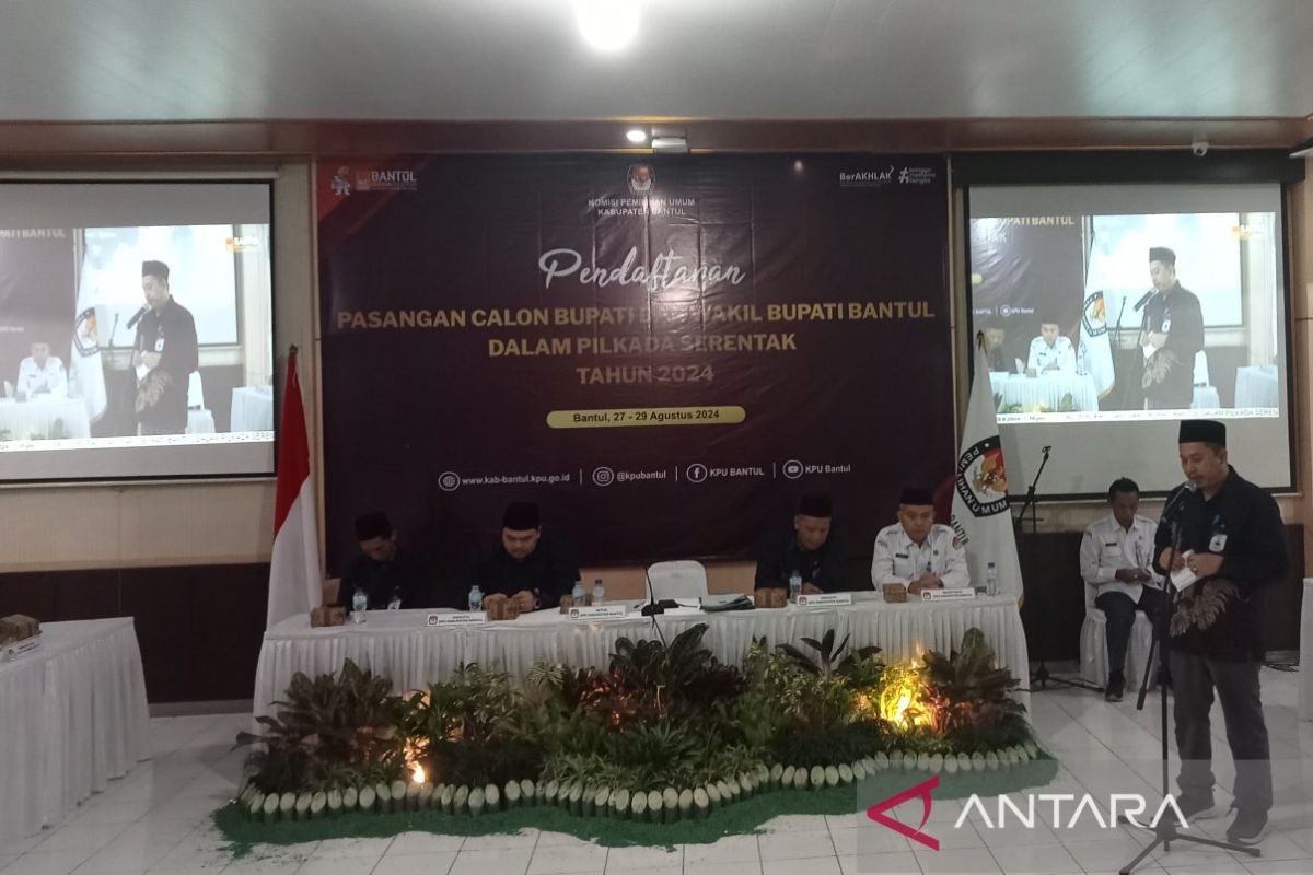 KPU memastikan Pilkada Kabupaten Bantul diikuti tiga bakal paslon