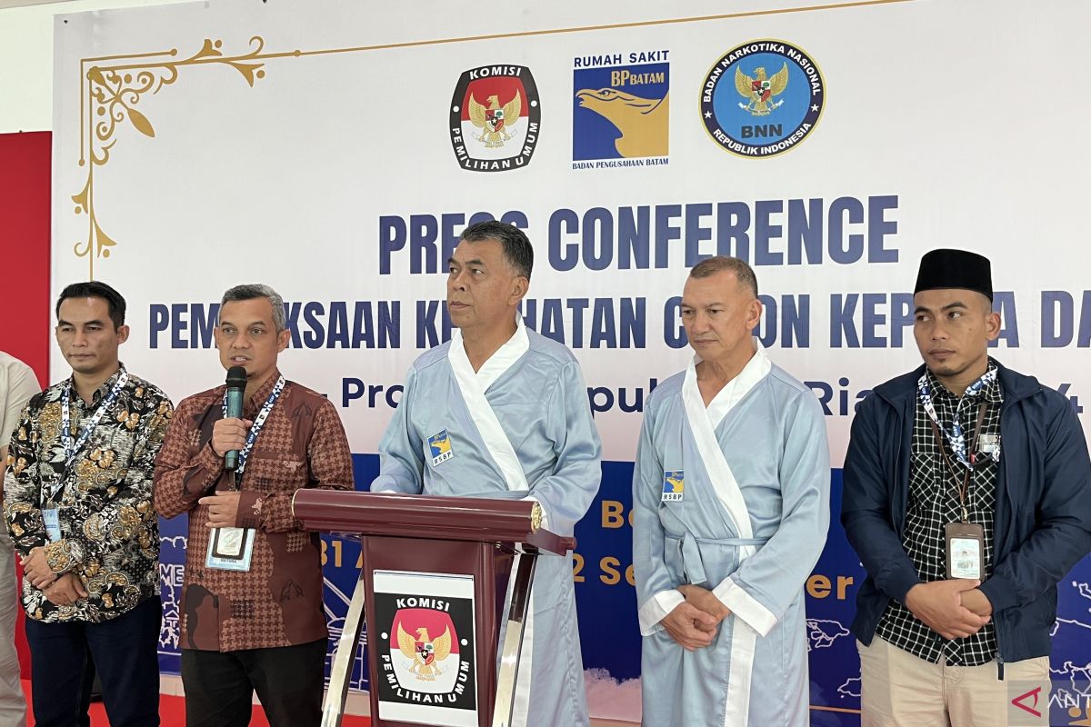 KPU: 2 paslon Pilkada Natuna jalani pemeriksaan kesehatan di RSBP Batam