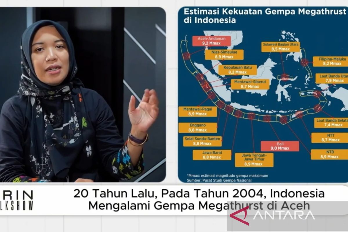 BRIN: Potensi gempa 15 segmen megathrust di Indonesia