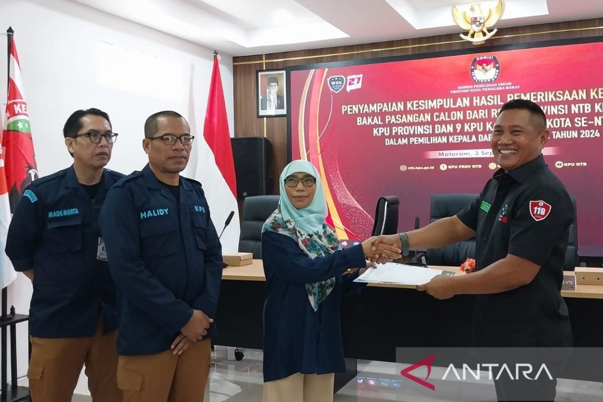 Sebanyak 66 bakal calon peserta Pilkada Serentak 2024 di NTB dinyatakan sehat