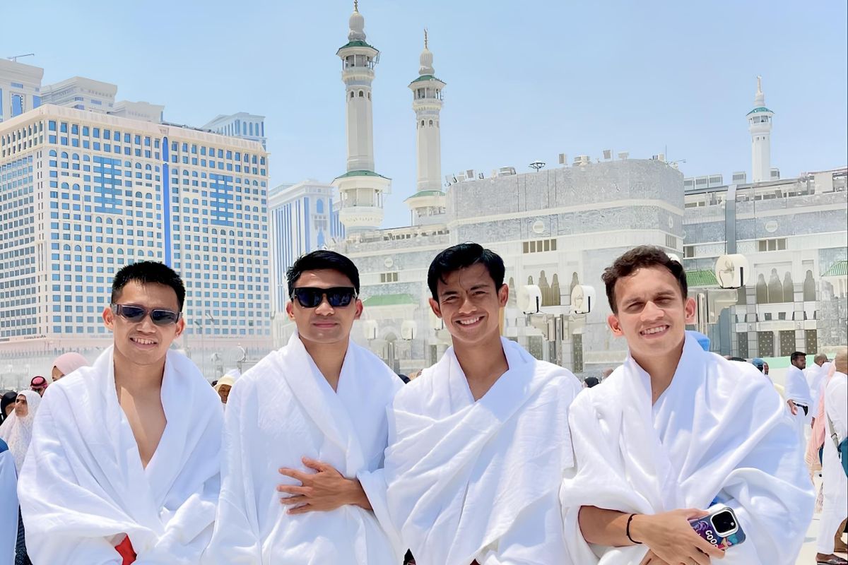 14 pemain timnas jalani Umrah jelang laga lawan Arab Saudi