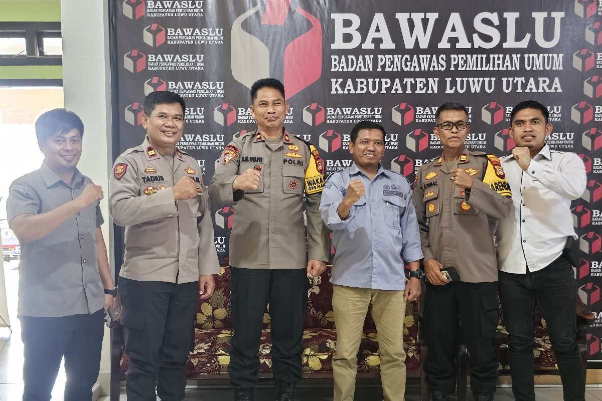 Wakapolres Lutra temui Bawaslu bahas persiapan pilkada serentak