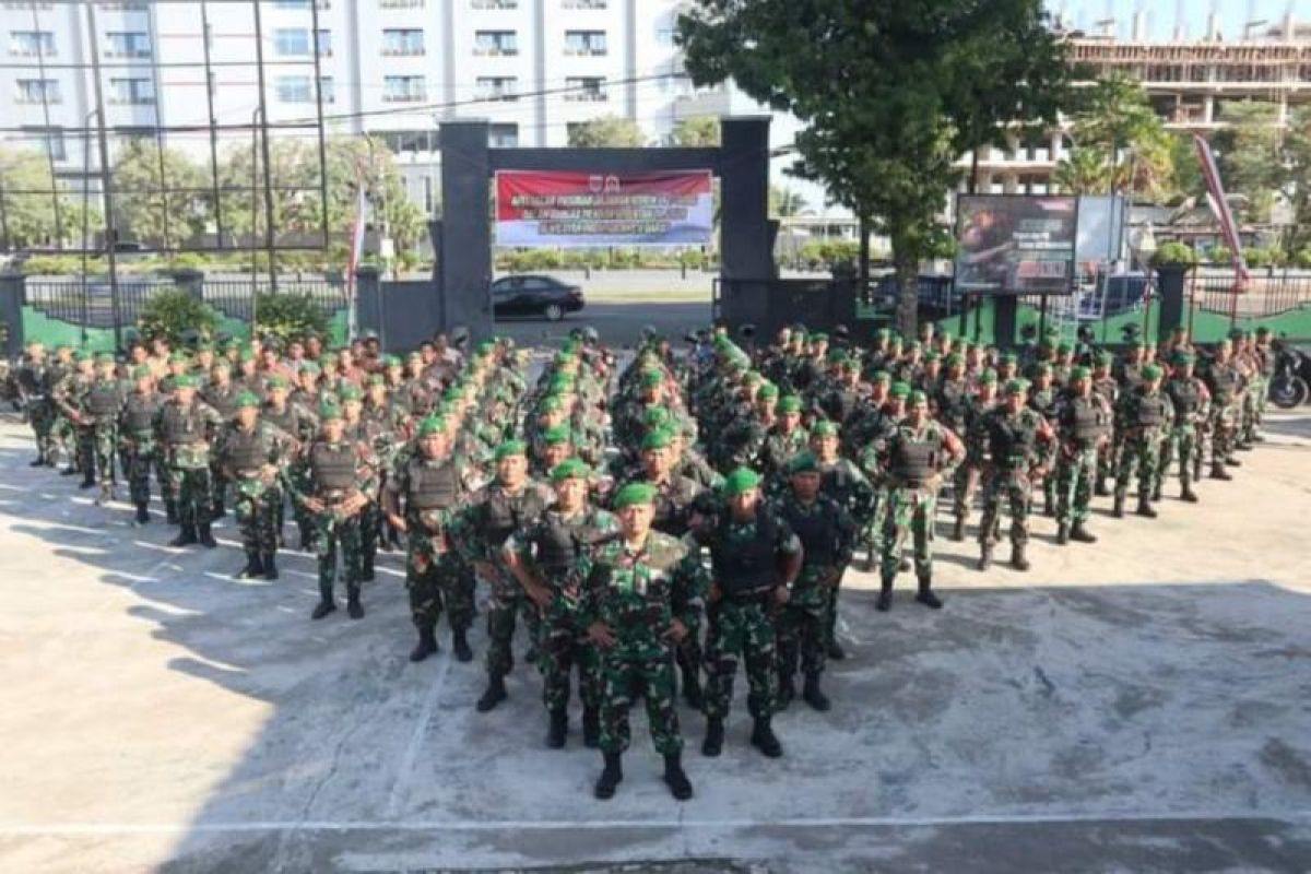 Ratusan personel TNI apel kesiapan pilkada Mamuju