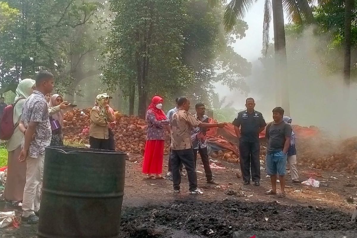 DLH Solok tinjau usaha pembakaran batok kelapa timbulkan polusi udara