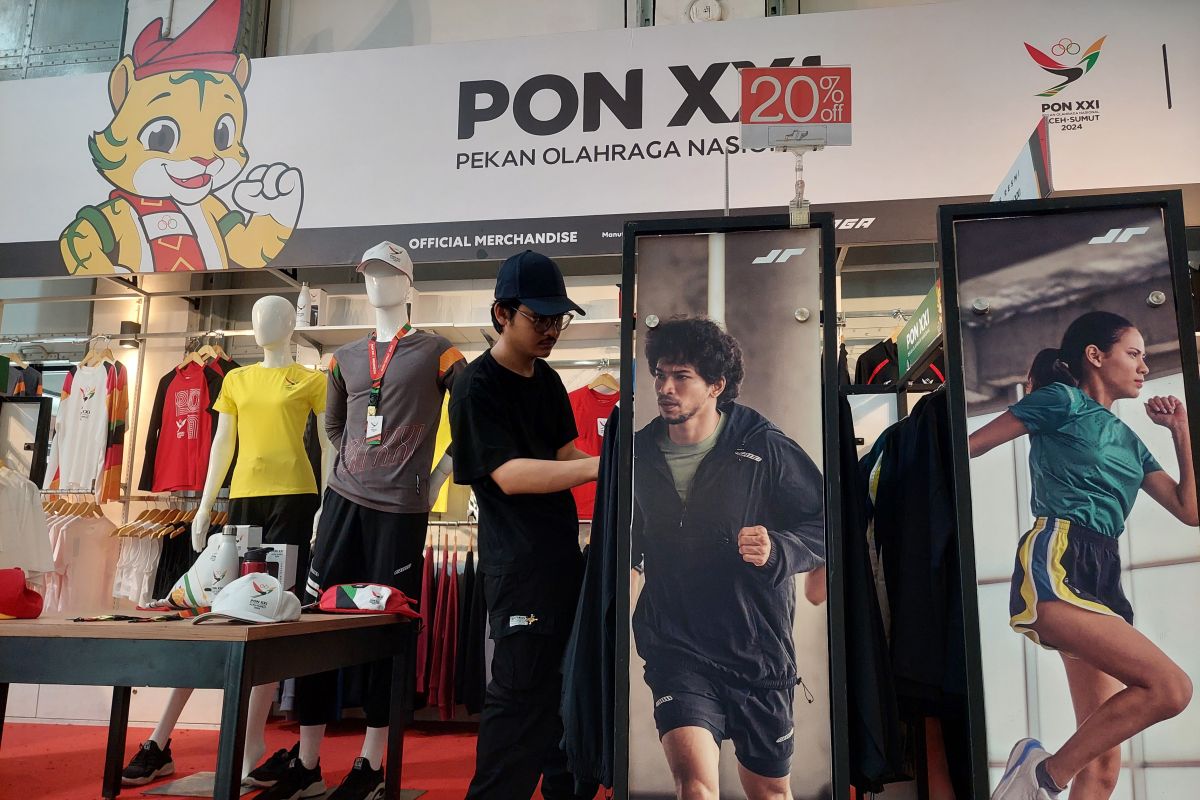 Merchandise PON XXI Tahun 2024 tersedia di Pos Bloc Medan