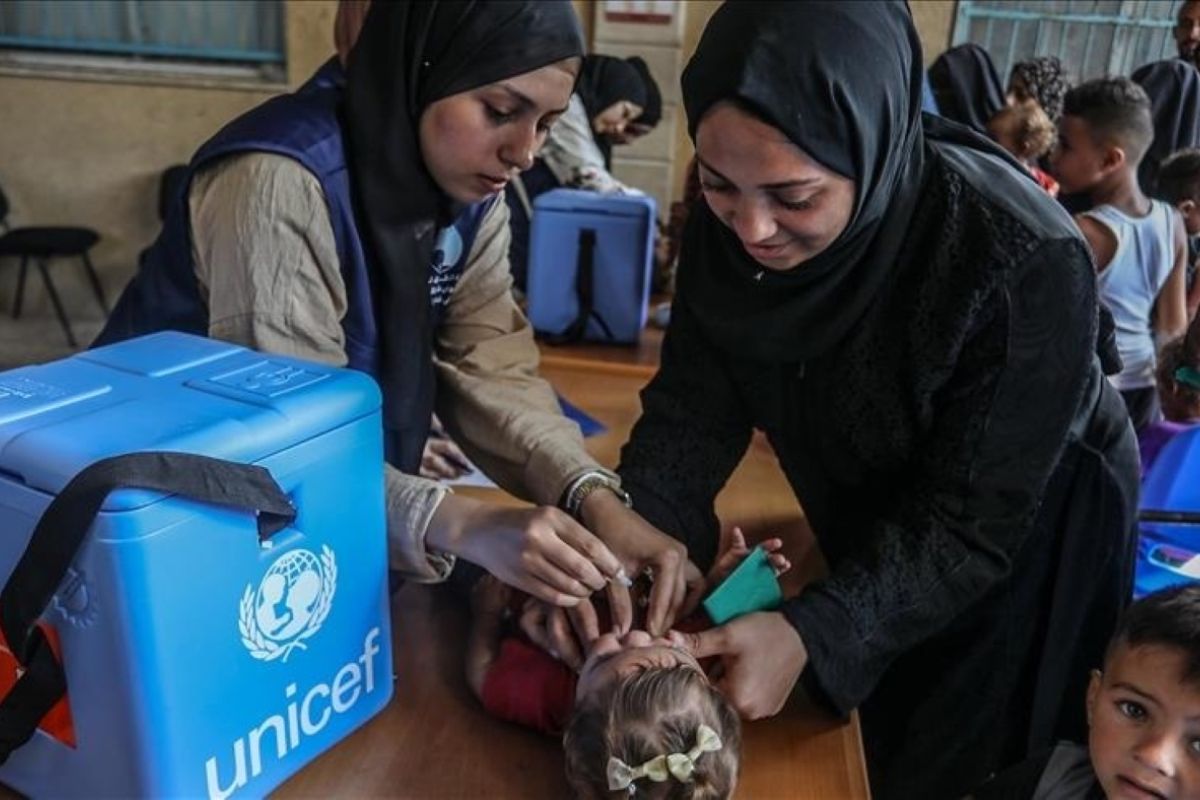 Hampir 443.000 anak terima dosis pertama vaksinasi polio di jalur Gaza