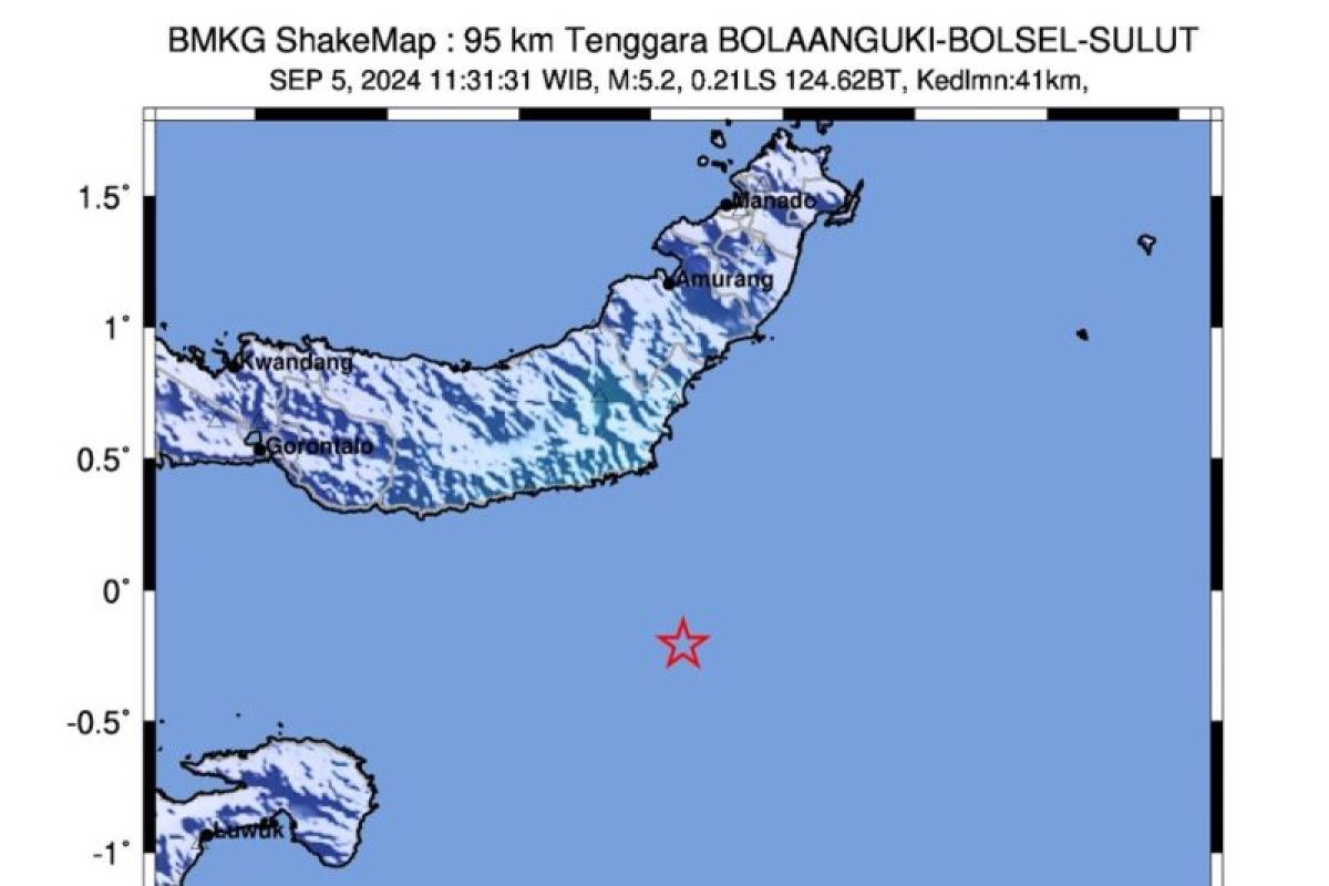 BMKG: Gempa tenggara  Bolaanguki Sulut akibat subduksi lempeng Sangihe