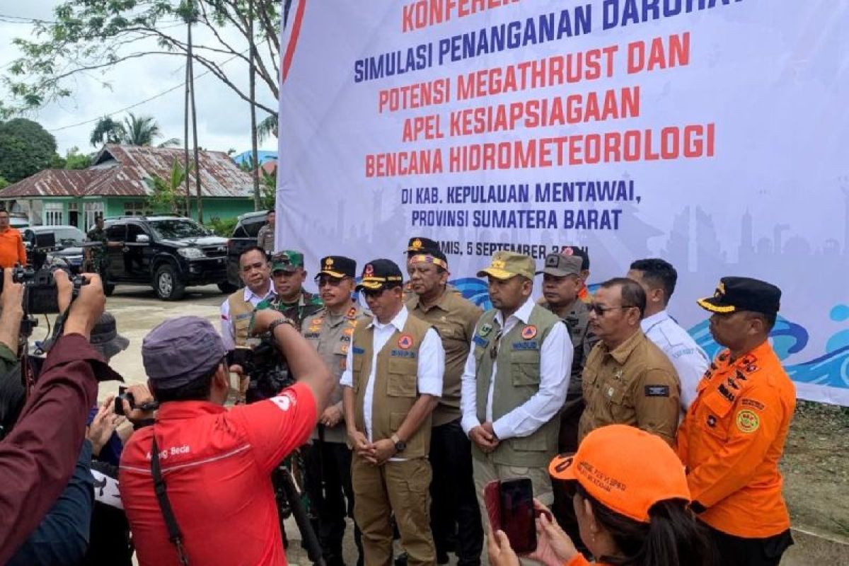 BNPB gelar simulasi penanganan darurat potensi megathrust di Mentawai