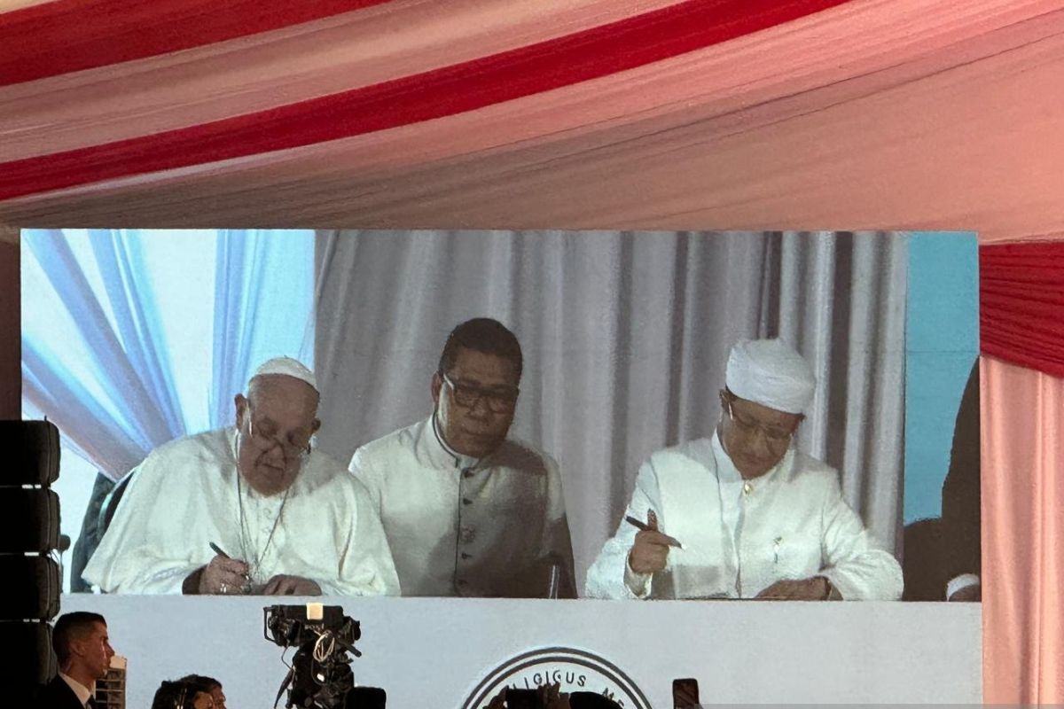 Paus Fransiskus, Imam Besar tandatangani Deklarasi Bersama Istiqlal