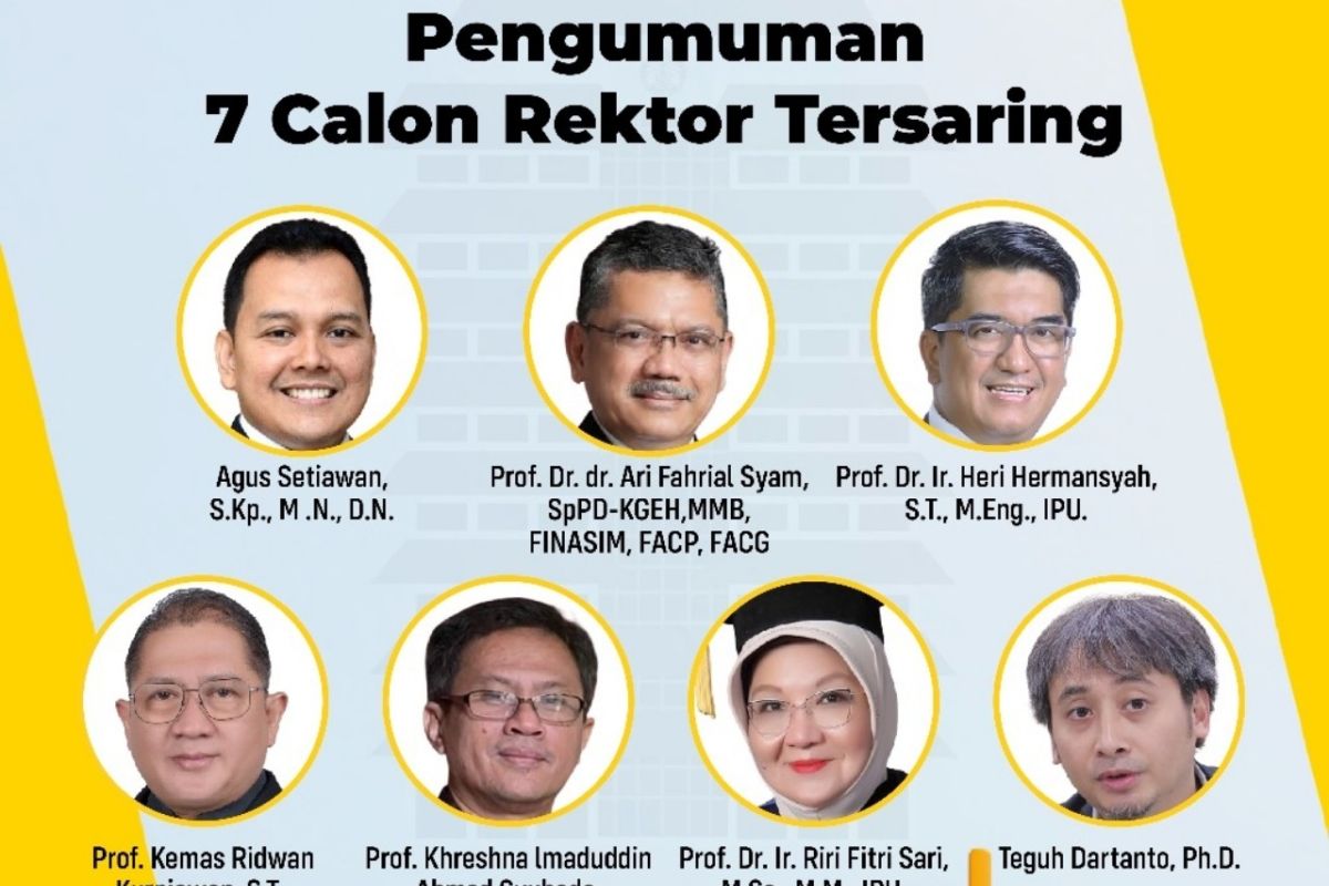 Pansus Pilrek umumkan 7 calon Rektor UI tersaring untuk periode 2024--2029