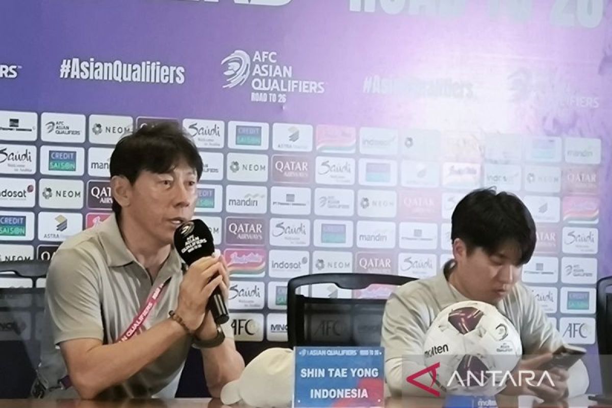 Pelatih Shin Tae-yong puji mental pemain Indonesia usai imbangi Australia