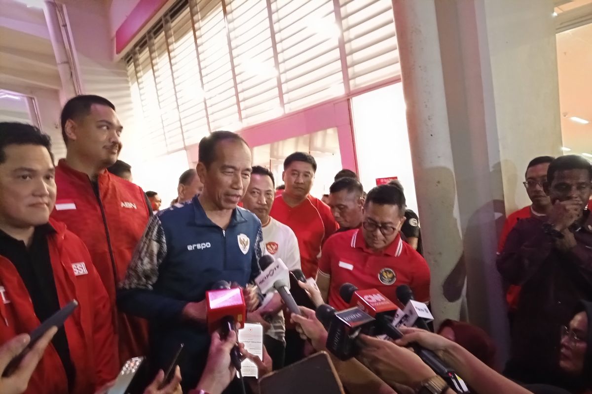 Presiden Jokowi bersyukur Timnas Indonesia tahan imbang Australia