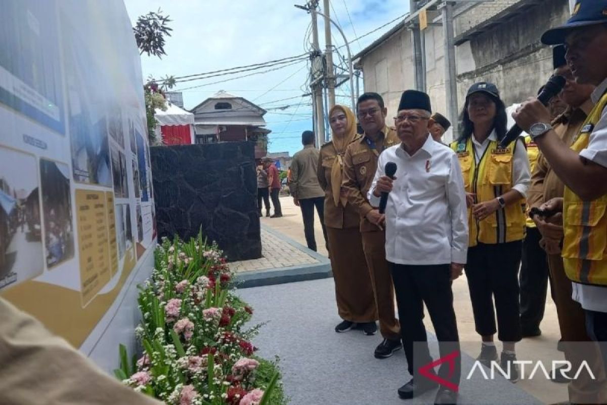 Wapres Ma'ruf Amin ingatkan para pedagang jaga kebersihan Pasar Toboali