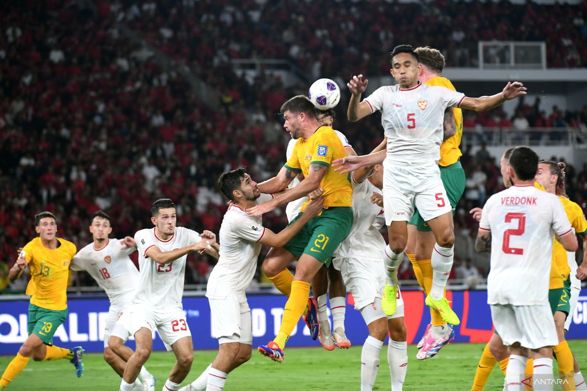 Indonesia dan Australia bermain tanpa gol di babak pertama