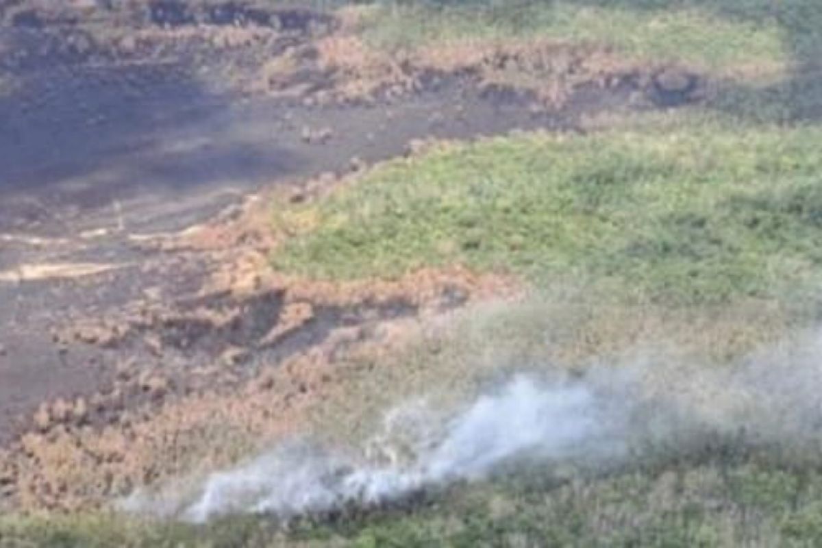 Kondisi karhutla di Sungai Rotan Muara Enim masih berasap