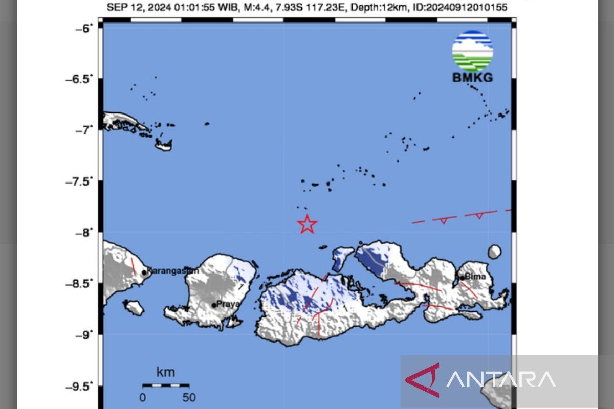 Gempa dangkal guncang Pulau Saring