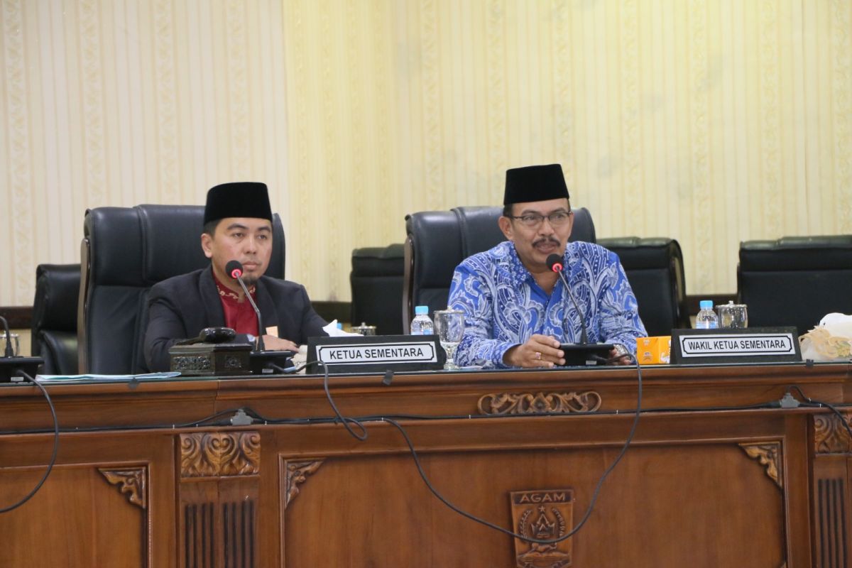 DPRD Agam gelar rapat paripurna internal pembentukan fraksi