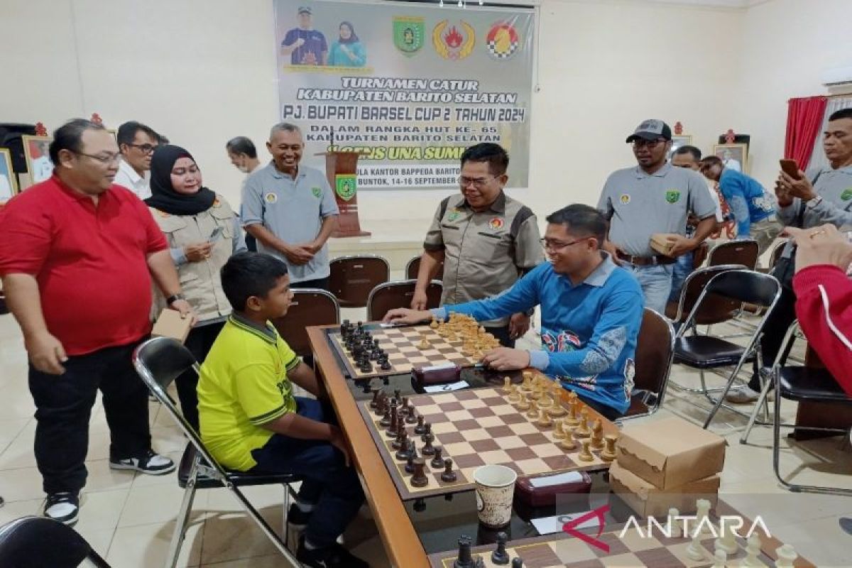 108 peserta ramaikan turnamen catur Penjabat Bupati Barsel Cup 2024