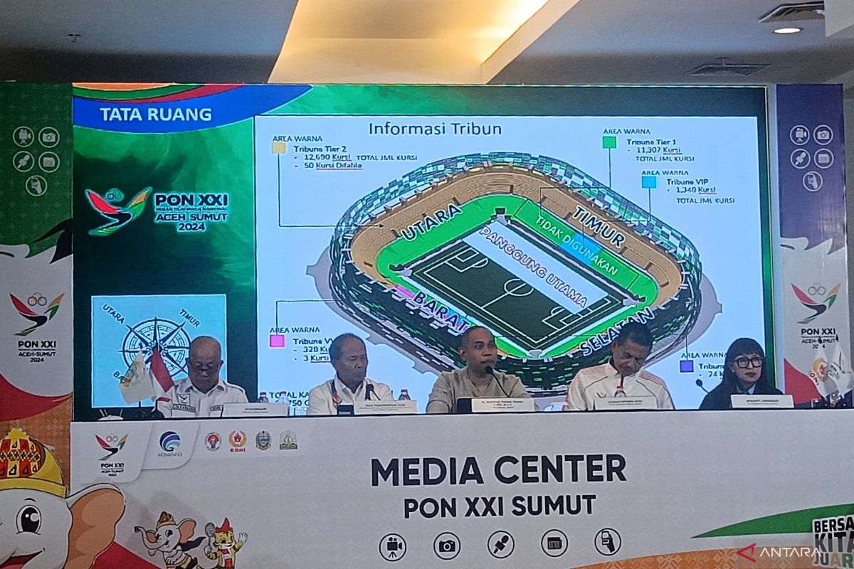 Stadion Utama Sumut siap digunakan untuk penutupan PON