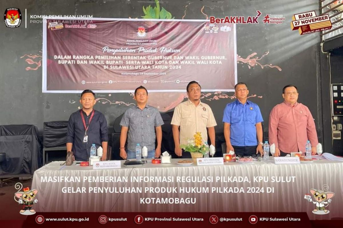 KPU Kotamobagu  masifkan penyuluhan produk hukum Pilkada 2024