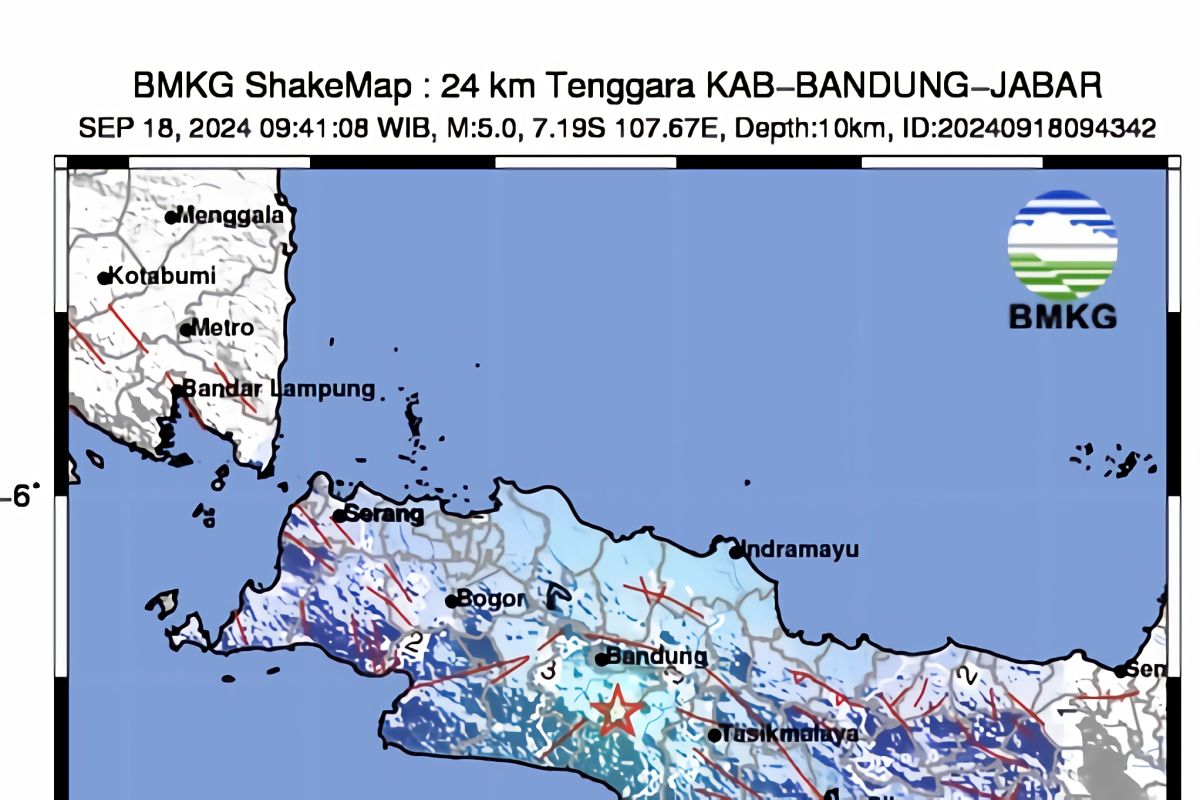 BPBD Kabupaten Bandung terjunkan personel untuk cek kerusakan dampak gempa