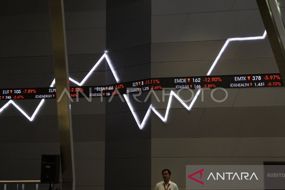 Harga saham gabungan hari ini menguat 33,28 poin