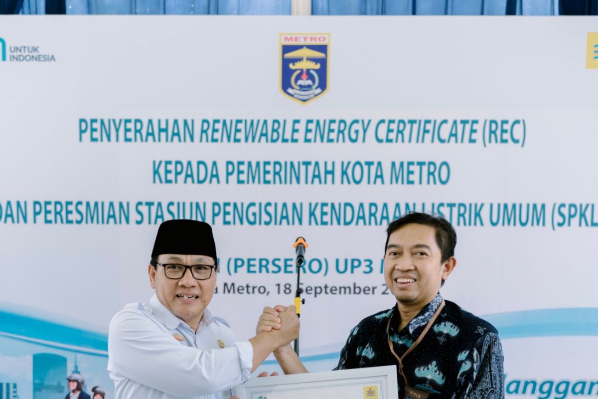 PLN Lampung sebut Pemkot Metro 100 persen gunakan energi bersih