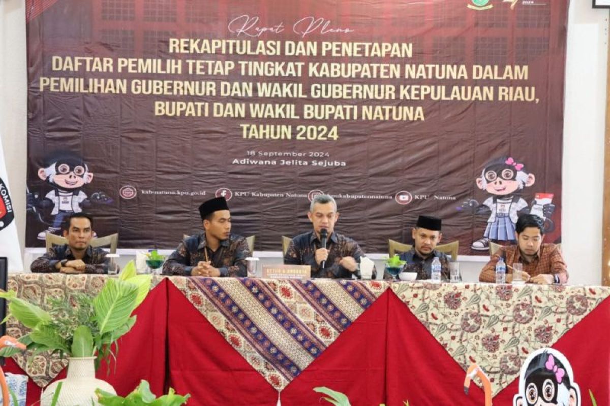 KPU Natuna: Sebanyak 57.632 orang masuk DPT di Pilkada 2024