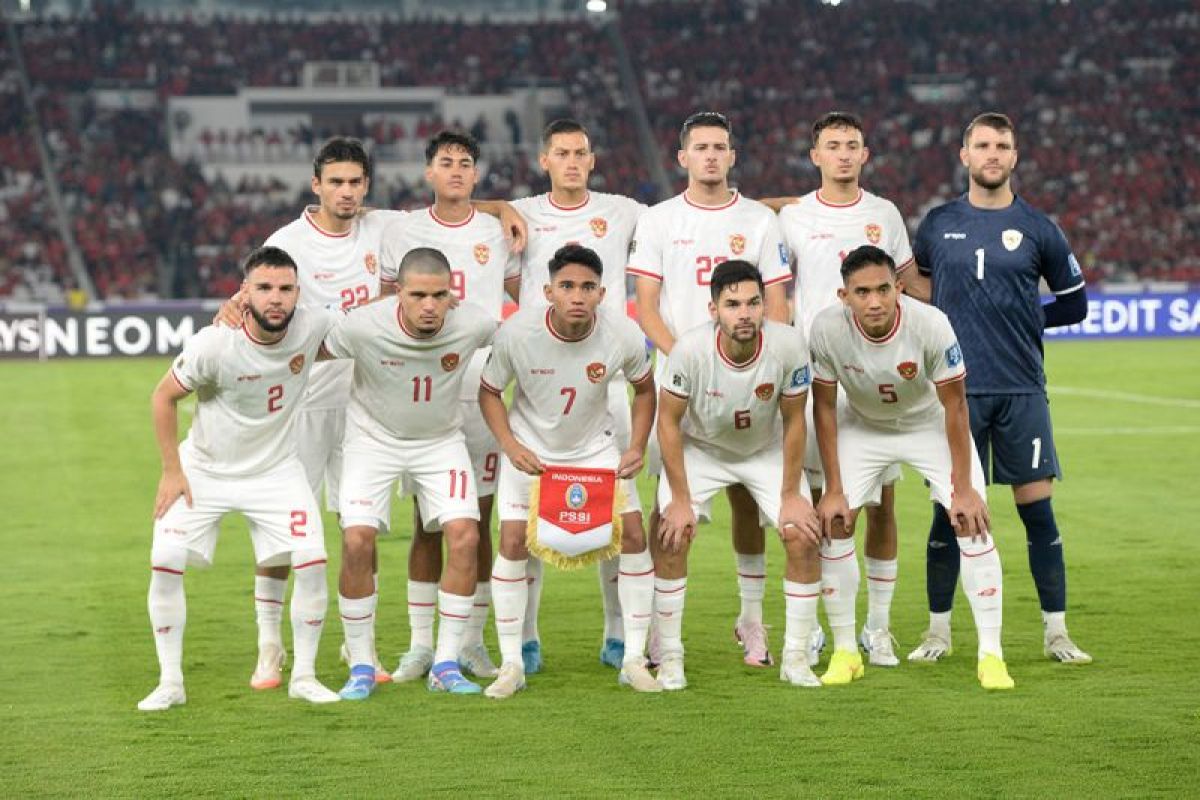 Indonesia dan Bahrain bermain imbang skor 1-1 di babak pertama