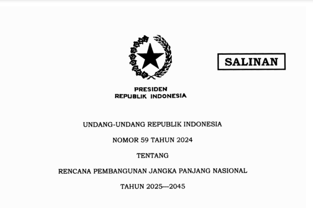 Presiden Jokowi tanda tangani UU RPJPN 2025-2045