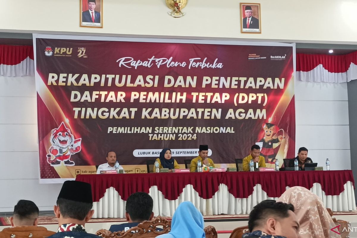 KPU Agam tetapkan DPT Pilkada 382.405 orang