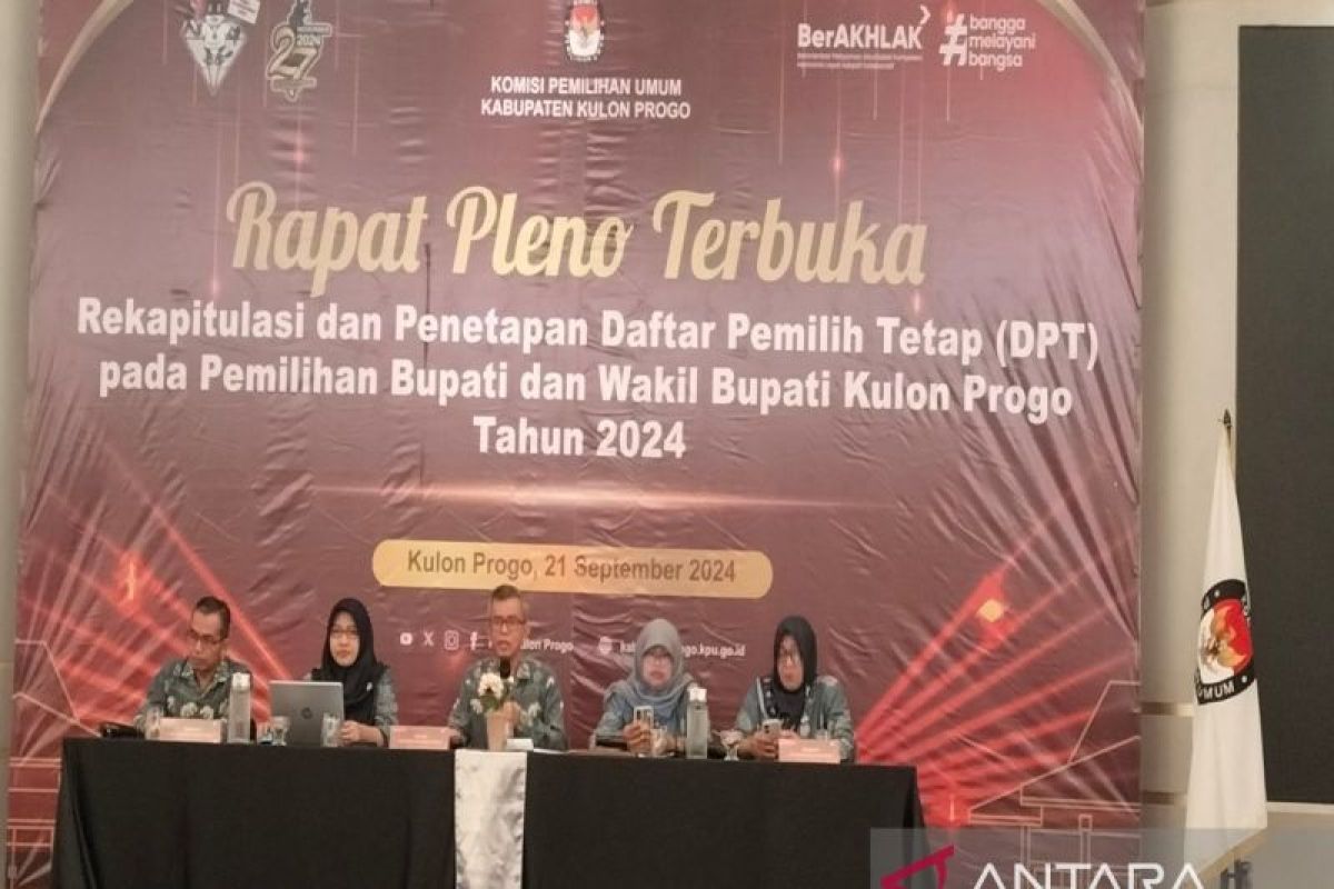 KPU Kulon Progo tetapkan DPT Pilkada 2024 dengan jumlah 345.540 pemilih