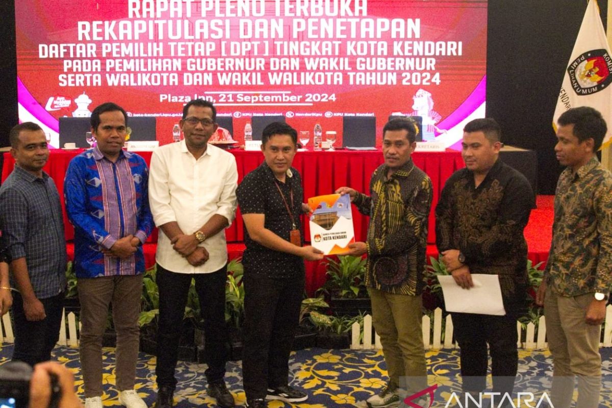 KPU Kendari tetapkan DPT Pilkada 2024 sebanyak 238.683 jiwa