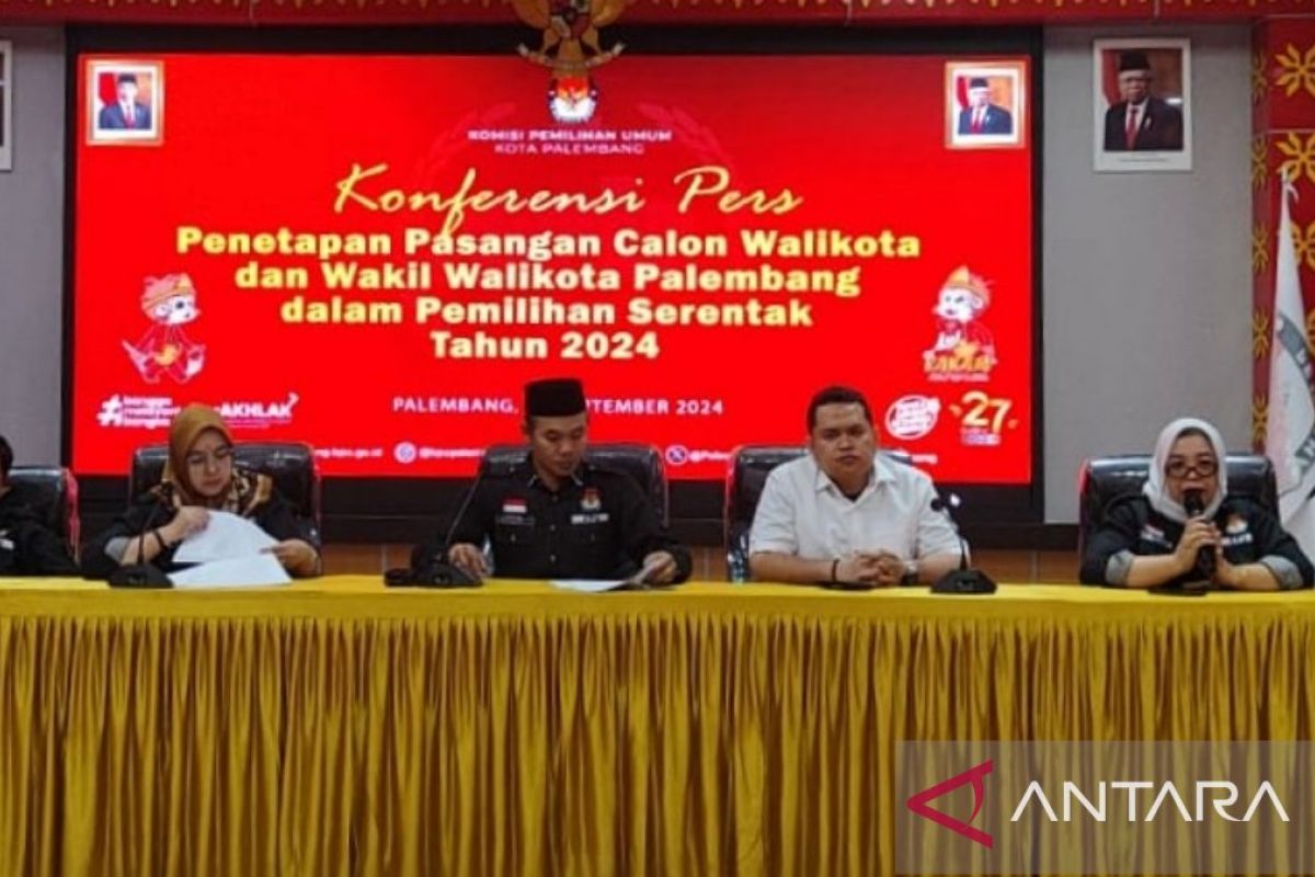 Tiga paslon Pilkada Palembang penuhi syarat, Senin besok ambil nomor urut