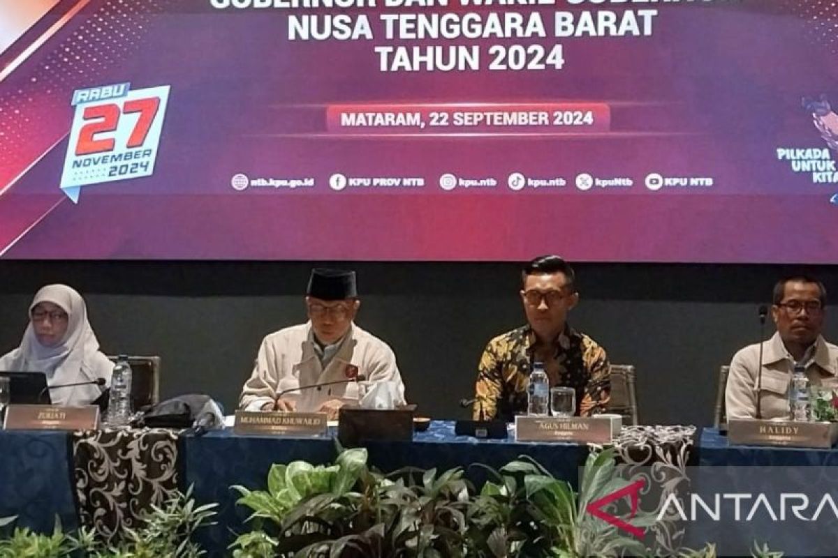 KPU tetapkan tiga pasang calon maju di Pilkada NTB 2024