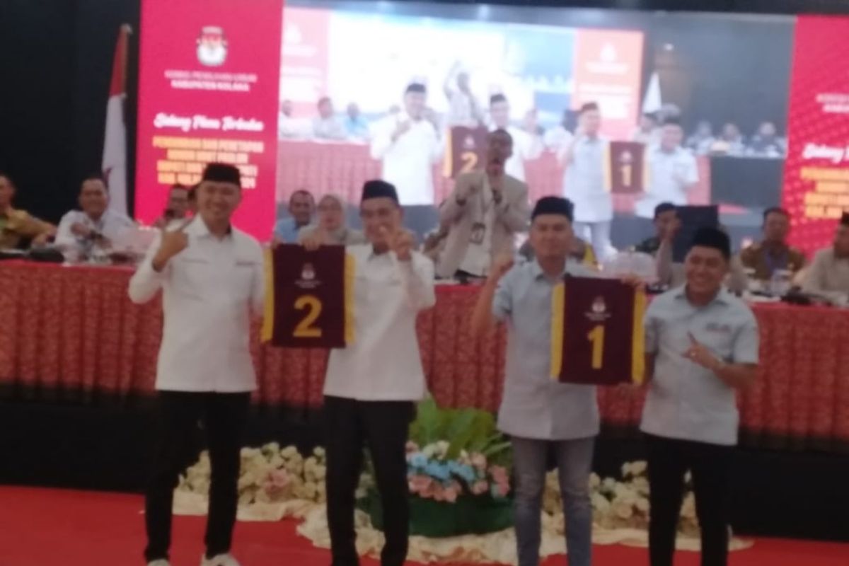 KPU Kolaka gelar pengundian nomor urut Paslon Bupati