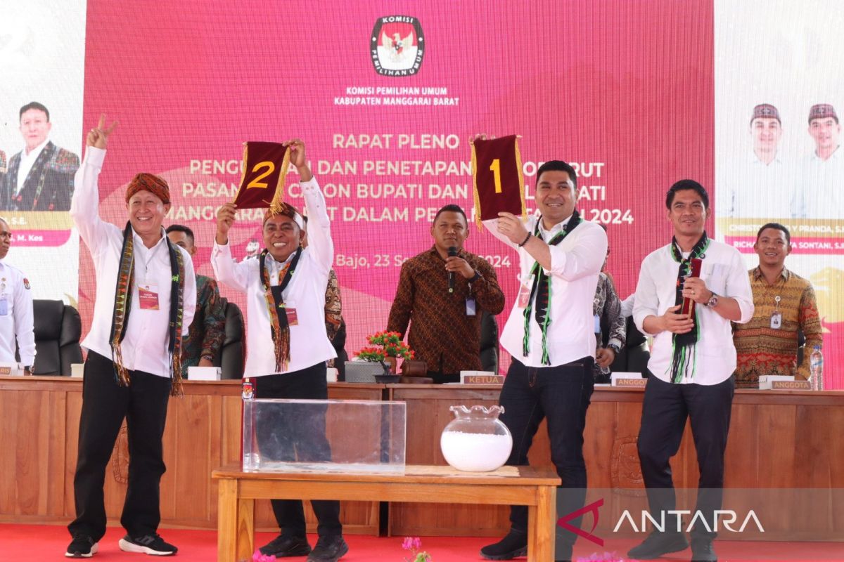 KPU Mabar tetapkan nomor urut pasangan calon Pilkada 2024